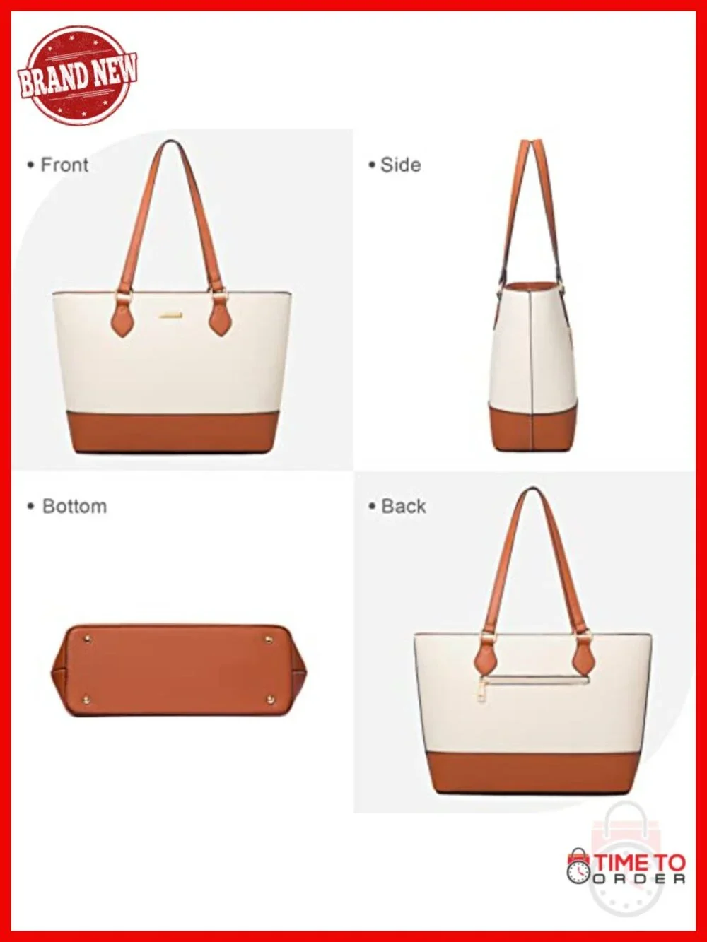 4-Piece Handbag Set with Tote Crossbody Wallet